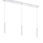 Z-Lite Forest 5" W x 12" H 3-Light LED Chrome Island Light With Matte White Steel Shade