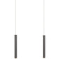 Z-Lite Forest 5" W x 12" H 3-Light LED Chrome Island Light With Pearl Black Steel Shade