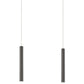 Z-Lite Forest 5" W x 12" H 3-Light LED Chrome Island Light With Pearl Black Steel Shade