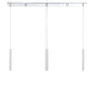 Z-Lite Forest 5" W x 12" H 3-Light LED Chrome Steel Island Light