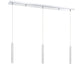 Z-Lite Forest 5" W x 12" H 3-Light LED Chrome Steel Island Light