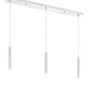 Z-Lite Forest 5" W x 12" H 3-Light LED Chrome Steel Island Light
