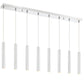 Z-Lite Forest 5" W x 12" H 8-Light LED Chrome Steel Island Light