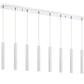 Z-Lite Forest 5" W x 12" H 8-Light LED Chrome Steel Island Light