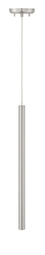 Z-Lite Forest 5" W x 24" H 1-Light LED Brushed Nickel Steel Mini Pendant Light