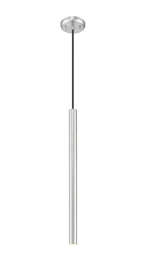 Z-Lite Forest 5" W x 24" H 1-Light LED Brushed Nickel Steel Pendant Light