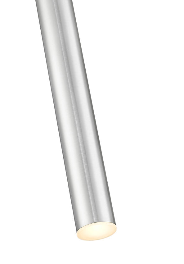 Z-Lite Forest 5" W x 24" H 1-Light LED Brushed Nickel Steel Pendant Light