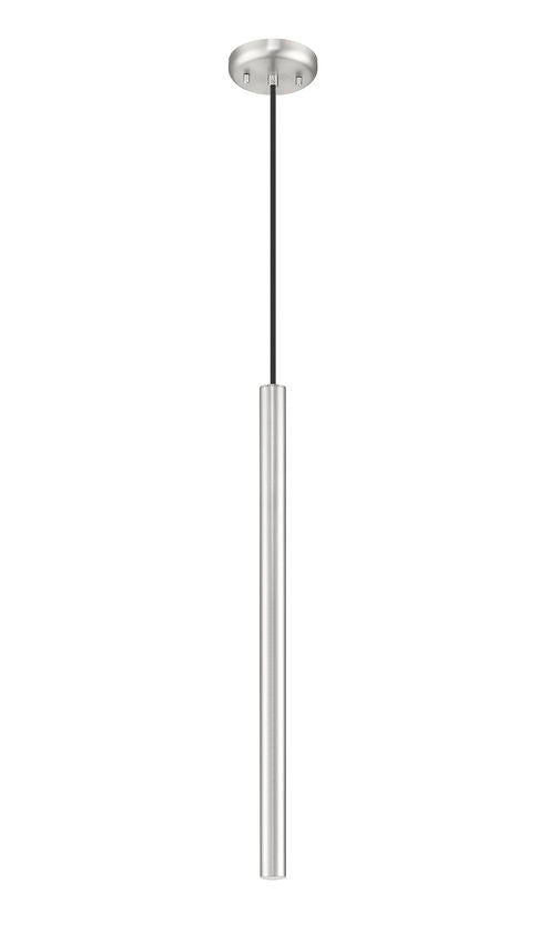 Z-Lite Forest 5" W x 24" H 1-Light LED Brushed Nickel Steel Pendant Light