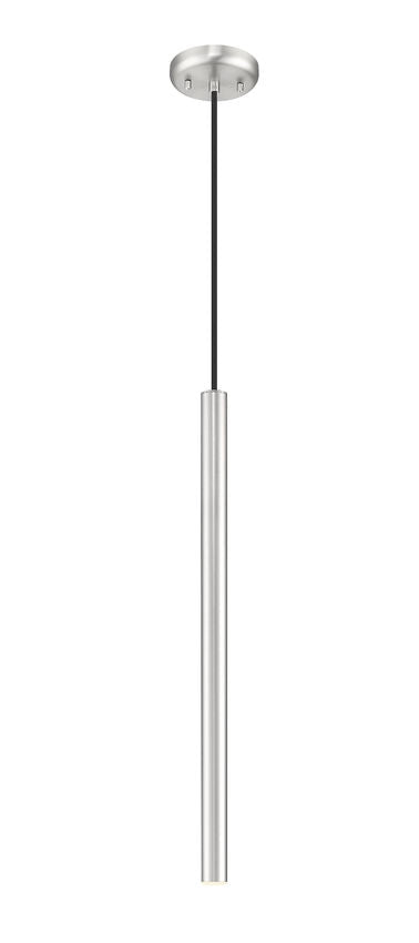 Z-Lite Forest 5" W x 24" H 1-Light LED Brushed Nickel Steel Pendant Light
