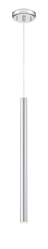 Z-Lite Forest 5" W x 24" H 1-Light LED Chrome Steel Mini Pendant Light