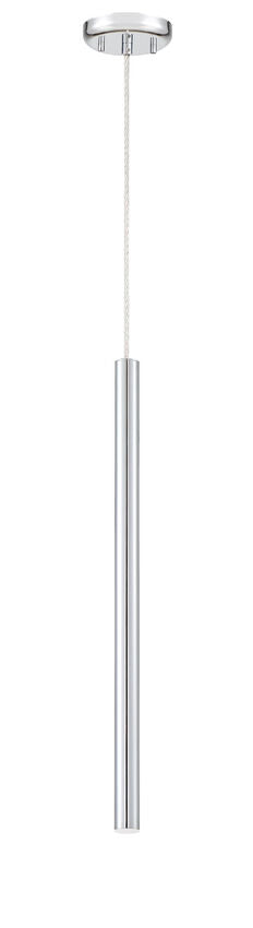 Z-Lite Forest 5" W x 24" H 1-Light LED Chrome Steel Mini Pendant Light