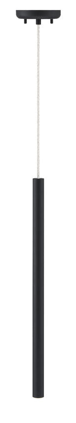 Z-Lite Forest 5" W x 24" H 1-Light LED Matte Black Steel Mini Pendant Light