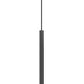 Z-Lite Forest 5" W x 24" H 1-Light LED Matte Black Steel Pendant Light