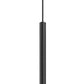 Z-Lite Forest 5" W x 24" H 1-Light LED Matte Black Steel Pendant Light