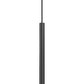Z-Lite Forest 5" W x 24" H 1-Light LED Matte Black Steel Pendant Light