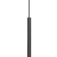 Z-Lite Forest 5" W x 24" H 1-Light LED Matte Black Steel Pendant Light