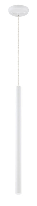 Z-Lite Forest 5" W x 24" H 1-Light LED Matte White Steel Mini Pendant Light