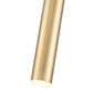 Z-Lite Forest 5" W x 24" H 1-Light LED Modern Gold Steel Pendant Light