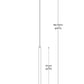 Z-Lite Forest 5" W x 24" H 1-Light LED Modern Gold Steel Pendant Light