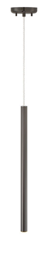 Z-Lite Forest 5" W x 24" H 1-Light LED Pearl Black Steel Mini Pendant Light