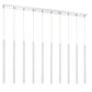 Z-Lite Forest 5" W x 24" H 10-Light LED Chrome Island Light With Matte White Steel Shade