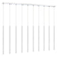 Z-Lite Forest 5" W x 24" H 10-Light LED Chrome Island Light With Matte White Steel Shade