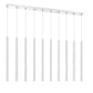 Z-Lite Forest 5" W x 24" H 10-Light LED Chrome Steel Island Light