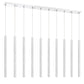 Z-Lite Forest 5" W x 24" H 10-Light LED Chrome Steel Island Light
