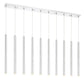 Z-Lite Forest 5" W x 24" H 10-Light LED Chrome Steel Island Light