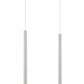 Z-Lite Forest 5" W x 24" H 2-Light LED Chrome Island Light With Brushed Nickel Steel Shade