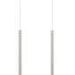 Z-Lite Forest 5" W x 24" H 2-Light LED Chrome Island Light With Brushed Nickel Steel Shade