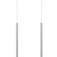 Z-Lite Forest 5" W x 24" H 2-Light LED Chrome Island Light With Brushed Nickel Steel Shade