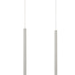 Z-Lite Forest 5" W x 24" H 2-Light LED Chrome Island Light With Brushed Nickel Steel Shade