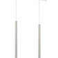 Z-Lite Forest 5" W x 24" H 2-Light LED Chrome Island Light With Brushed Nickel Steel Shade
