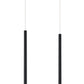 Z-Lite Forest 5" W x 24" H 2-Light LED Chrome Island Light With Matte Black Steel Shade