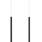 Z-Lite Forest 5" W x 24" H 2-Light LED Chrome Island Light With Matte Black Steel Shade