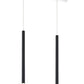 Z-Lite Forest 5" W x 24" H 2-Light LED Chrome Island Light With Matte Black Steel Shade
