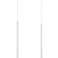 Z-Lite Forest 5" W x 24" H 2-Light LED Chrome Island Light With Matte White Steel Shade