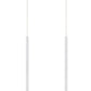 Z-Lite Forest 5" W x 24" H 2-Light LED Chrome Island Light With Matte White Steel Shade