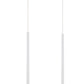 Z-Lite Forest 5" W x 24" H 2-Light LED Chrome Island Light With Matte White Steel Shade