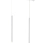 Z-Lite Forest 5" W x 24" H 2-Light LED Chrome Island Light With Matte White Steel Shade