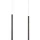 Z-Lite Forest 5" W x 24" H 2-Light LED Chrome Island Light With Pearl Black Steel Shade