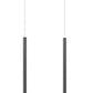 Z-Lite Forest 5" W x 24" H 2-Light LED Chrome Island Light With Pearl Black Steel Shade