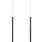 Z-Lite Forest 5" W x 24" H 2-Light LED Chrome Island Light With Pearl Black Steel Shade