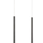 Z-Lite Forest 5" W x 24" H 2-Light LED Chrome Island Light With Pearl Black Steel Shade