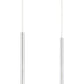 Z-Lite Forest 5" W x 24" H 2-Light LED Chrome Steel Island Light