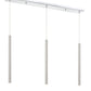 Z-Lite Forest 5" W x 24" H 3-Light LED Chrome Island Light With Brushed Nickel Steel Shade