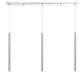 Z-Lite Forest 5" W x 24" H 3-Light LED Chrome Island Light With Brushed Nickel Steel Shade