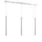 Z-Lite Forest 5" W x 24" H 3-Light LED Chrome Island Light With Brushed Nickel Steel Shade