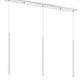 Z-Lite Forest 5" W x 24" H 3-Light LED Chrome Island Light With Matte White Steel Shade